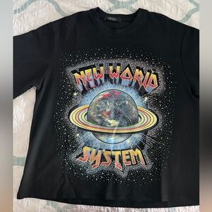 AKIRA Black New World System Graphic Tee